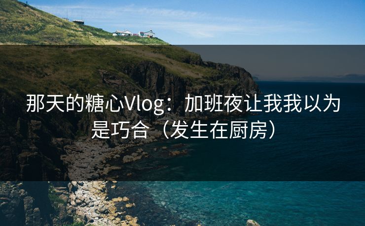 那天的糖心Vlog：加班夜让我我以为是巧合（发生在厨房）