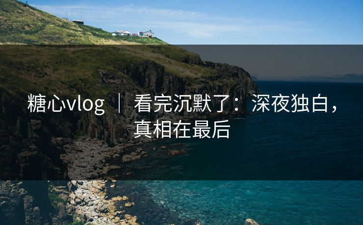 糖心vlog ｜ 看完沉默了：深夜独白，真相在最后